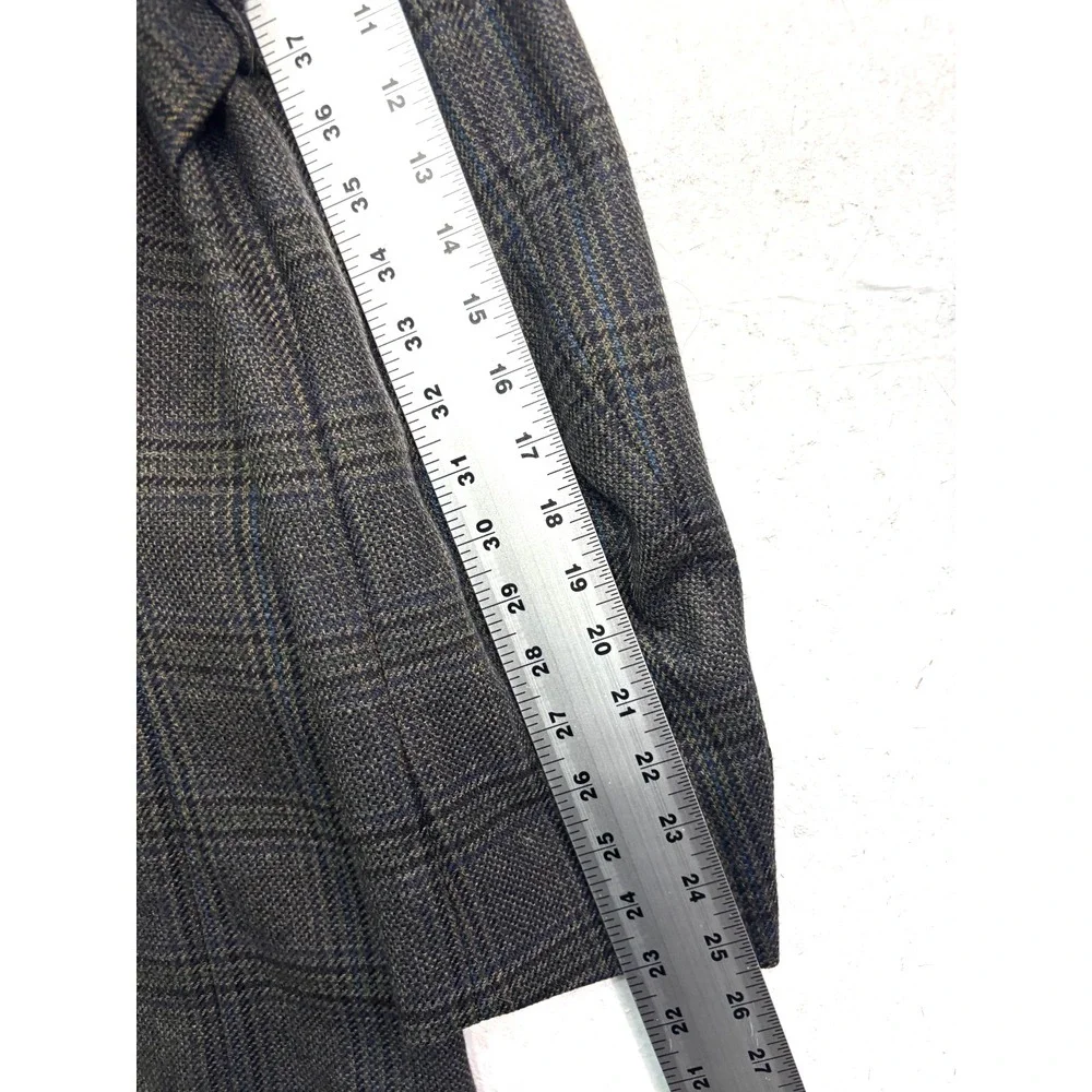 vtg Chaps Ralph Lauren 44R Green Blue Plaid Blazer Jacket Sport Coat Tweed Wool‎